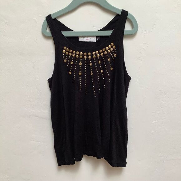 T BAGS TANK TOP GIRLS SIZE 10/12 NWOT BLACK - Picture 1 of 9